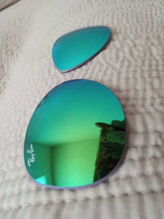 RAY-BAN original replacement lenses cockpit aviators mirrored green ~ never used